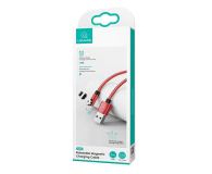 USAMS Kabel kątowy magnetyczny lightning 2,1A 1m pleciony czerwony - 1568984 - zdjęcie 3
